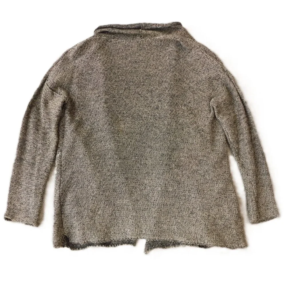 John Elliott Linen Cotton Shawl Collar Open Cardigan | Dark Gray | EUC | Small - Picture 5 of 10